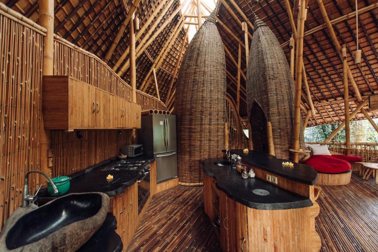 Temple House 3Bds Eco Bamboo House Pool River View Bringkit Kültér fotó
